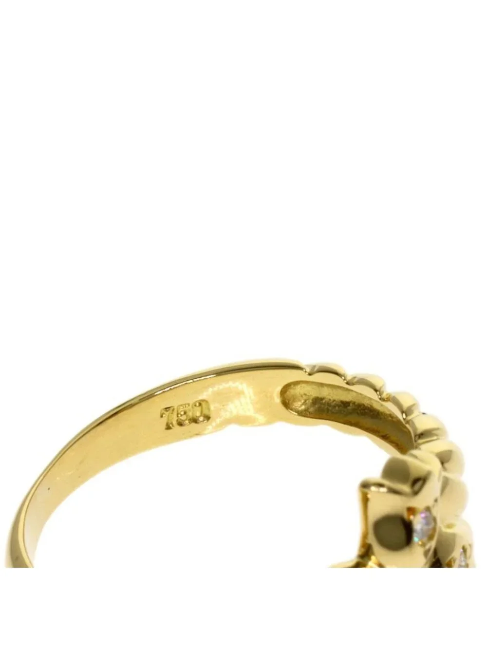 Dior Tulip Diamond Ring 18k Yellow Gold